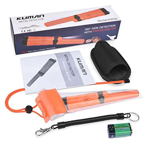 Kuman Pin Pointer Water Resistant Metal Detectors With Holster Treasure Hunting Unearthing Tool Accessories Buzzer Vibration Automatic Tuning Kw30 #TOP7