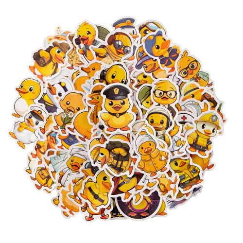 Rislobx 100PCS Cute Duck Sticker Duck Vinyls Waterproof Bottle Sticker Decal for Laptop Skateboard Motorcycle Notebook