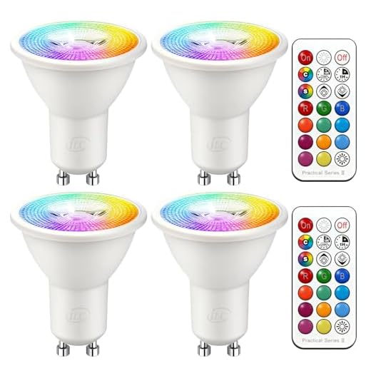 iLC LED GU10 Farbwechsel Lampe, Led Spots Birne Reflektorlampe, 5W Dimmbar Warmweiß (2700K) RGB  40W Halogenlampen,(4 Stück)