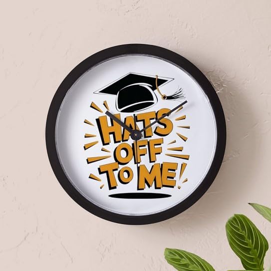 CafePress Congratulations Graduate Gift 10" Wall Clock for Livingroom, Kitchen, or Office