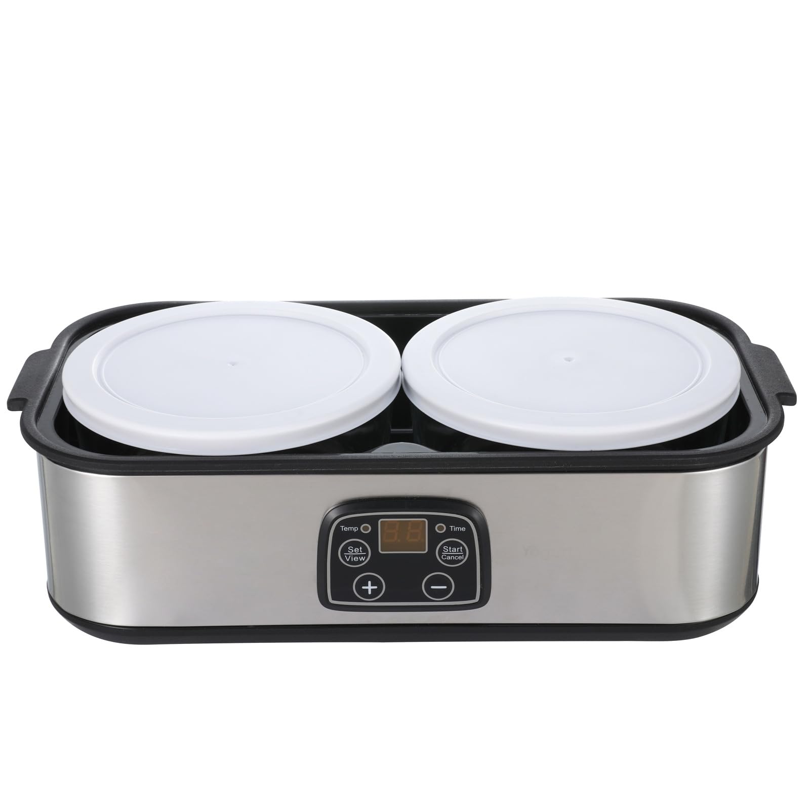 Yogurtera Eléctrica Yogurtera Máquina Fermentadora Aparato de Cocina Tarros de Vidrio Reutilizables Control Preciso de Panel Transparente LED Adecuada