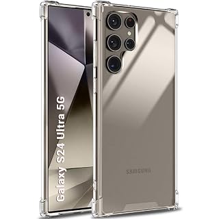 TheGiftKart Crystal Clear Back Cover Case for Samsung Galaxy S24 Ultra 5G | Shock Proof 360° Protection | Hard Clear Back Cover Case for Samsung Galaxy S24 Ultra 5G (PC & TPU, Transparent Bumper)