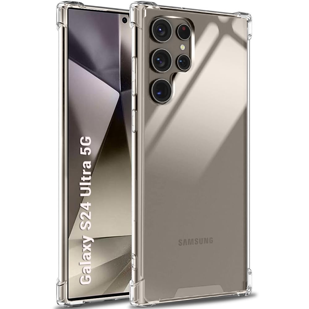 TheGiftKart Crystal Clear Back Cover Case for Samsung Galaxy S24 Ultra 5G | 360 Degree Protection | Shock Proof Design | Transparent Back Cover for Samsung S24 Ultra 5G (PC & TPU, Transparent Bumper) (B0CR7422HZ) Amazon Price History, Amazon Price Tracker