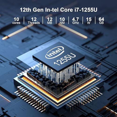 Mini PC Fanless Core i7 4K@60Hz Triple Display, WiFi6 - Imagen 3