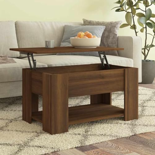 Genérico Mesa de Centro Madera de ingeniería Roble marrón 79x49x41 cm-819277