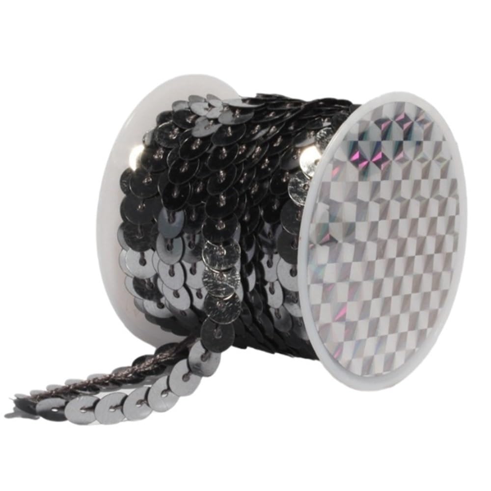 Cekinowa błyskotka Sznurek wykończeniowy 5 m x 6 mm Wielokolorowy pasek PCV