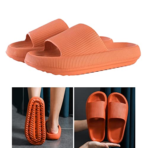 DYNWAVE Sapatos Chinelos Super Macios Unissexo para Casa Chinelos Antiderrapantes com Ponta Aberta E