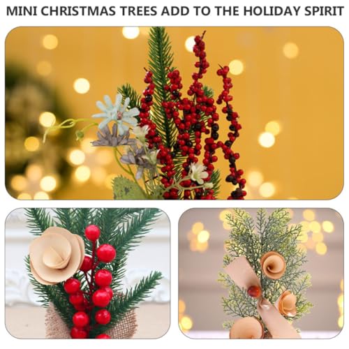 Árbol navideño mini SHINEOFI de madera, crea un ambiente romántico y cálido en Navidad 4