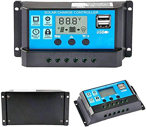 Optifit® 10A 12V 24V ABS Solar Panel Charger Controller Battery Dual USB LCD Display Regulato (B0BRMS39PR) Amazon Price History, Amazon Price Tracker