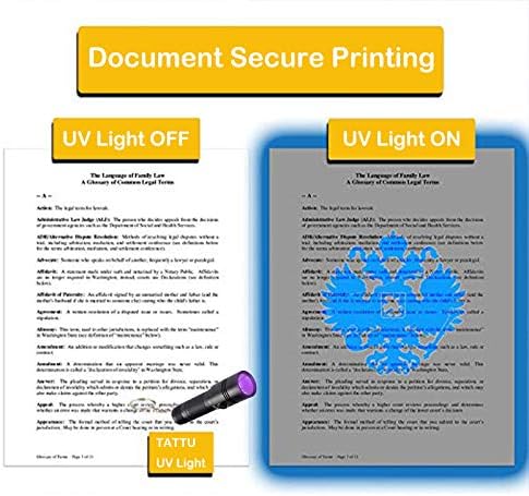 Miniatura 7 de TATTU U3S Linterna UV recargable 365nm linterna de luz negra con filtro ZWB2, lámpara LED ultravioleta de luz negra de 10 W con cable de carga micro