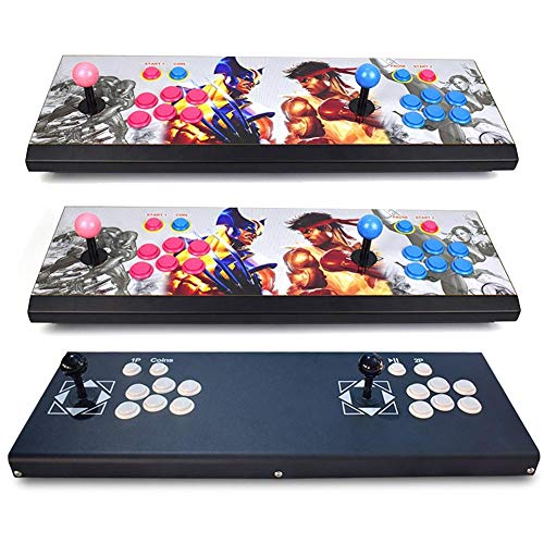 Globalqi Arcada El Video Juego Consola 1080p 3D Full HD Maquina Arcade Doble Maquina de Juego Apoyo TF Tarjeta para PC/Laptop / TV / PS4