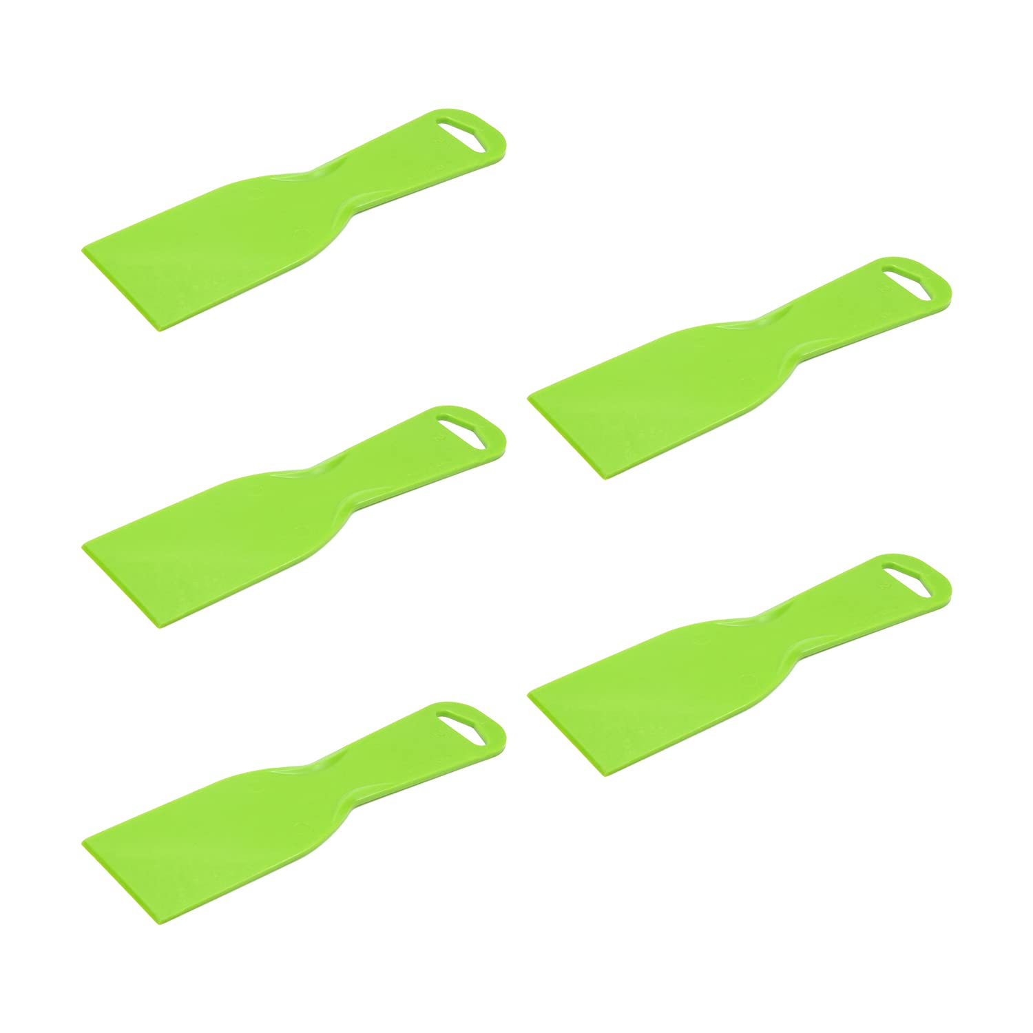 Utoolmart Green Putty Scraper 2" Plastic Flexible Putty Knives Disposable Spreader For Taping Drywall Wall Painting 5Pcs