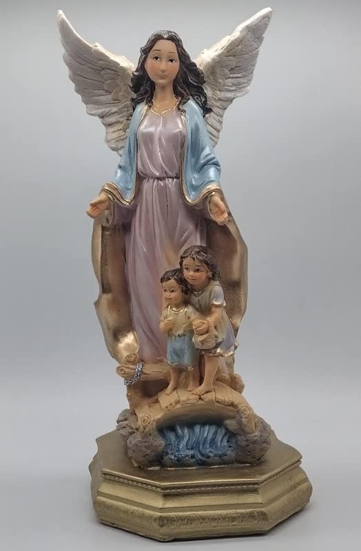 Angel DE LA GUARDA EN RESINA DE 12 PULGADAS/Estatua de ángel de la guarda de 12 pulgadas de alto