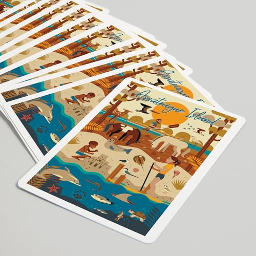Lantern Press Assateague Island Baraja de 52 cartas poker miniatura 5