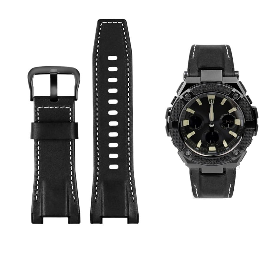 Bracelet de Montre en Cuir et Toile 26MM pour Casio GST-B100 S130