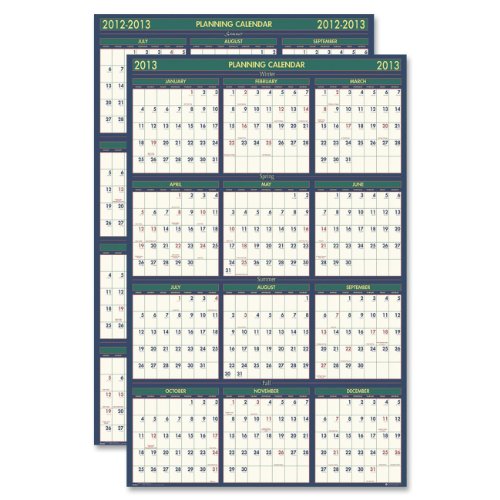 House Of Doolittle 390 Four Seasons Reversible Academic/Fiscal Wall Calendar cover