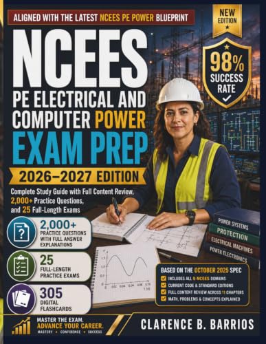 NCEES PE Electrical and Computer Power Exam Prep 2026-2027: Complete Study Guide with Full Content Review, 2,000+ Practice Questions, and 25 Full-Length Exams (The Barrios PE Power Method) image 2