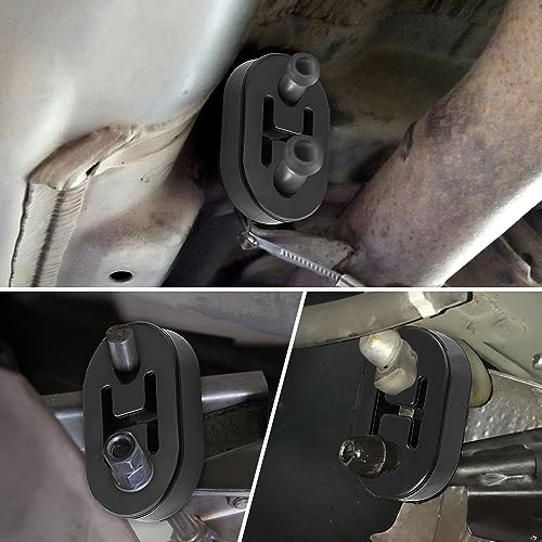 mizikuu 4 Stücke Auto Auspuff Aufhänger, Auto Auspuffhalter gummis Universal Auto Gummi Auspuff Langlebig Halterung Schalldämpfer Auspuffhalterung für alle Fahrzeuge geeignet 2 Löcher 12mm