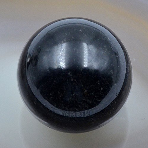 AD Beads Natural Gemstone 30mm Round Ball Crystal Healing Sphere Massage Rock Stones (Black Obsidian)