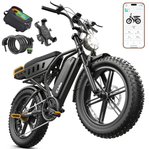 Image of TST Electric Bike for Adults 1500W Peak 20 inch Fat Tire All-Terrain E-Bike 60 Miles Electric Dirt Bike - 48V 15 AH Battery Electric Bicycle
