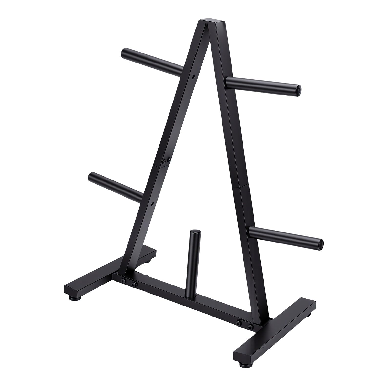 Weight Plate Storage Rack, 300 Lbs Capacity | Trwała stalowa konstrukcja, oszczędność miejsca, łatwa organizacja, trójkątny kształt