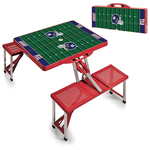 Image of Picnic TIME NFL Football Field Folding Picnic Table, Camping Table, Outdoor Table with Umbrella Hole