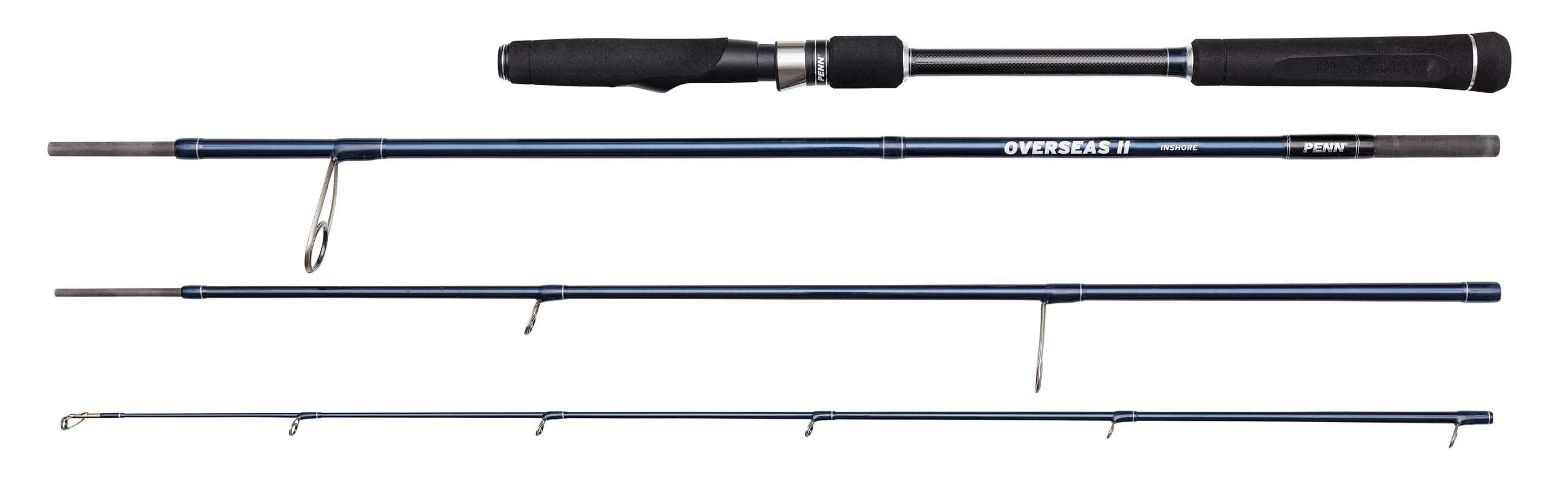 PENN Overseas II Inshore Spinning Rod, Fishing Rod, Spinning Rods, Sea Fishing,Rods for Bass, Seabass and other Saltwater Species, Unisex, Assorted, 2.70m | 20-50g