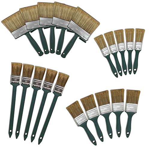 20 TLG. Lasurpinselset Maler Lasur Pinsel Flächenstreicher Flachpinsel Eckpinsel Heizkörperpinsel 30mm 35mm 50mm 100mm Cover