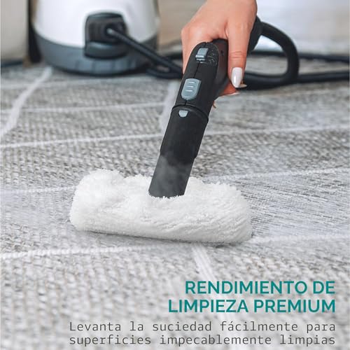 Miniatura 4 de Navaris Paño De Microfibra Para Vaporeta Aspiradora - Set 10x Mopa Para Vaporeta De Repuesto Aspiradora Vapor Eléctrica 46387-6 X 10 Cm
