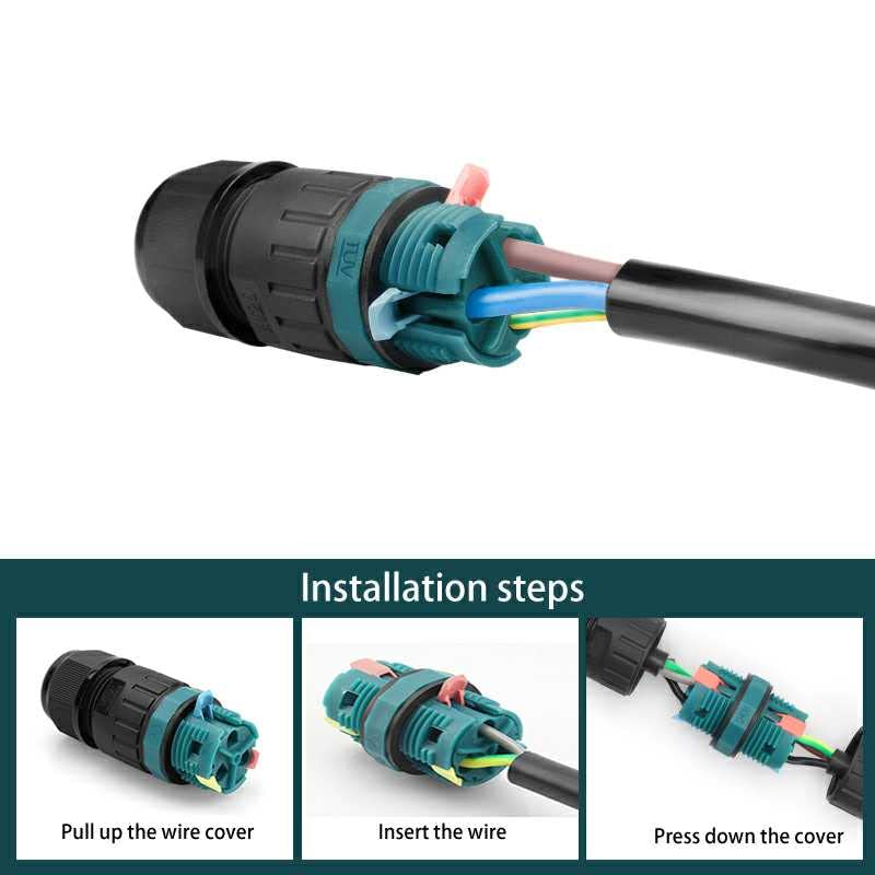 Juego De 2 Conectores Solares Fotovoltaicos IP68, Impermeables, Anti UV, 1000V, Conector De Fusible Integrado Solar Para Cables Controladores Solares 30a