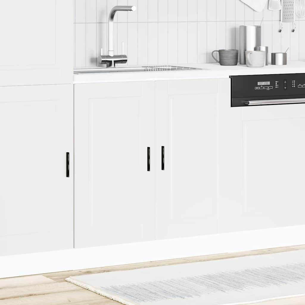 vidaXL Meuble Bas pour évier Porto Blanc 80x46x81,5 cm Bois ingénierie