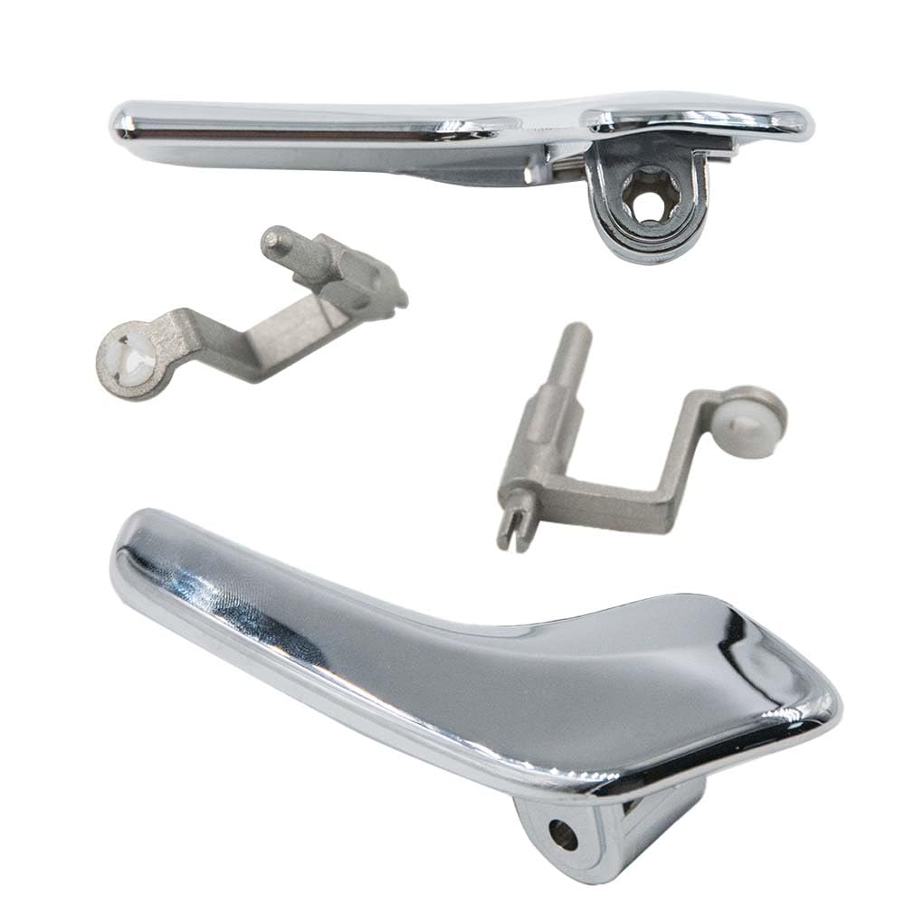 1 paire Poignée de porte intérieure Avant Gauche et Droite Chrome Compatible avec Opel Corsa D 2006-2014 13297813+13297814