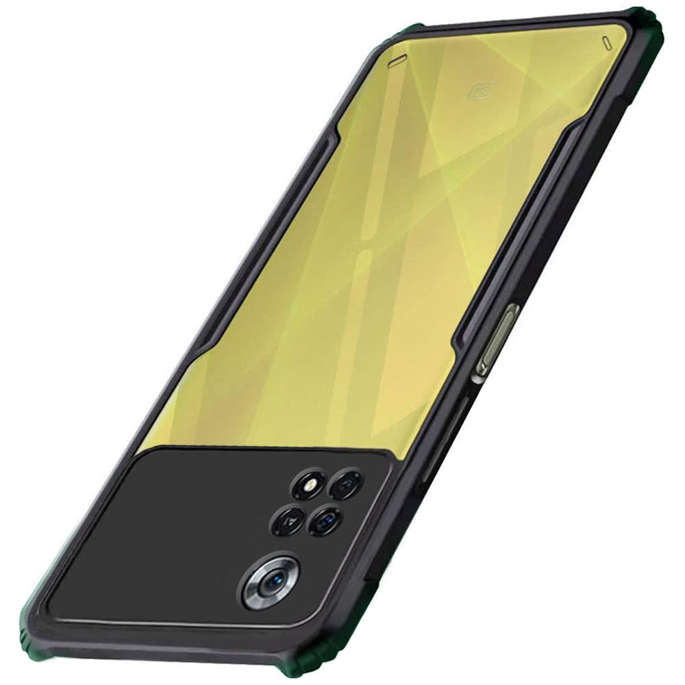 WOW IMAGINE Shock Proof Clear Back Cover Case Mobile Cover for Poco X4 Pro 5G (Hard | Hybrid PC + TPU | Full Armour Device & Camera Protection | Black) (B09Y5Y97HK) Amazon Price History, Amazon Price Tracker
