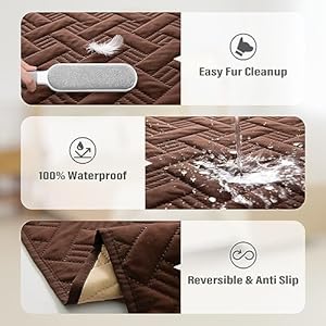   Dog-Bed-Cover-for-Pets-Blankets-Rug-Pads-for-Couch-Protection-Waterproof-Bed-Covers-Dog-Blanket-Furniture-Protector-Reusable-Changing-Pad-BrownBeige-62x82