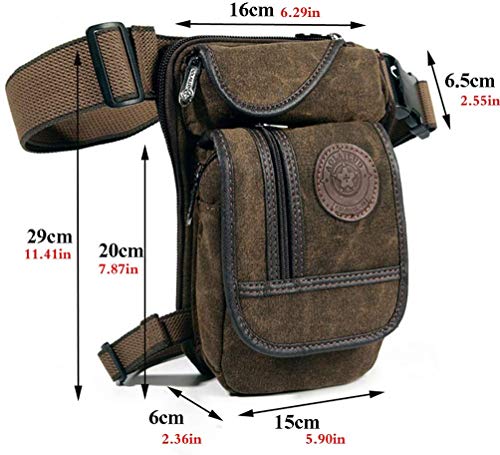 Fekesu Bolsa de perna Oxford para homens e motociclismo, feminina, pochete para viagens ao ar livre,