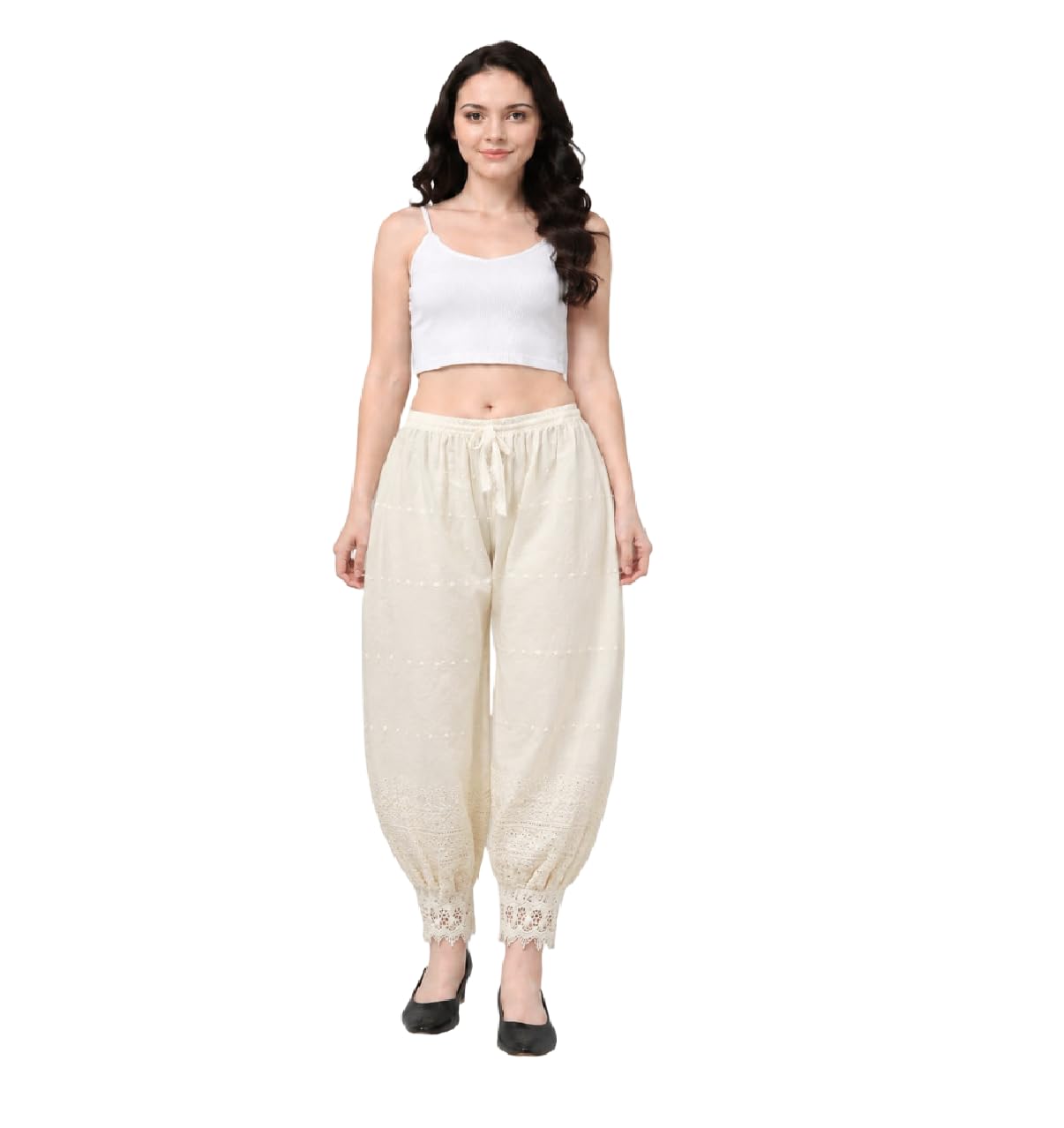 Women's Afghani Salwar – Loose Fit Harem Pants Stylish & Comfortable, Relaxed Fit Traditional Ethnic Bottom Wear for Women Kurti, Daily-picture-50
