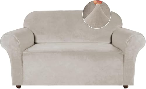 Miniatura 51 de Turquoize Funda elástica de terciopelo para silla, fundas para sofá, funda para silla de sala de estar, funda para sillón con brazos, funda para