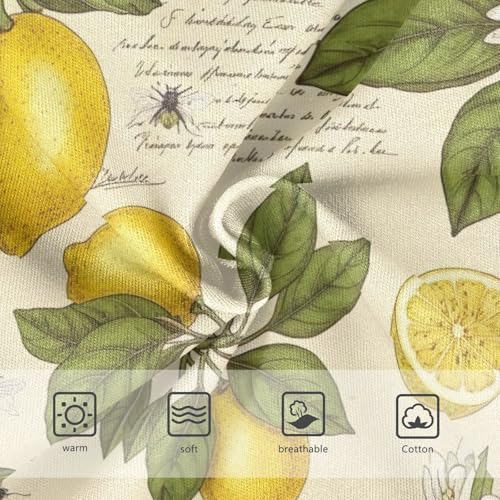 Vintage Yellow Lemons Toddler Girls Panties, Cotton Underwear for Girls, 2T–8 Years3