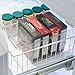 mDesign Deep Plastic Kitchen Storage Organizer Container Bin for Pantry, Cabinet, Cupboard, Shelves, Fridge, or Freezer - Holds Dry Goods, Sauces, Condiments, Drinks, Ligne Collection, 8 Pack, Clear