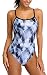 ALove Women Sports Swimsuit One Piece Racerback Lap Swimming Suit Medium Black
