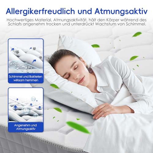 Airchros Matratze 90x200 cm, 7-Zonen Federkernmatratze Matratzen Höhe 25cm, orthopädische Taschenfederkernmatratze mit Atmungsaktive Bezug, Öko-Tex Zertifiziert, Matratze für Kinder und Erwachsene – Bild 5