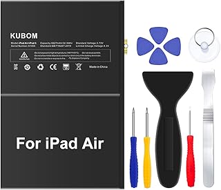 KUBOM Replacement Battery for iPad Air or iPad 5th 6th 7th, Full 8827mAh 0 Cycle Battery - Include Complete Repair Tool Kits [A1474，A1475，A1476，A1822，A1823，A1893,A1954 A2197 A2198 A2200]