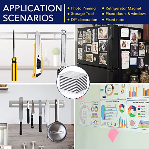 Image of MIKEDE 50 Pack Neodymium Bar Magnets, Super Strong Heavy Duty with Double-Sided Adhesive Powerful Rare Earth Magnet Bars for Craft, Fridge, Kitchen, Office 60x10x3mm