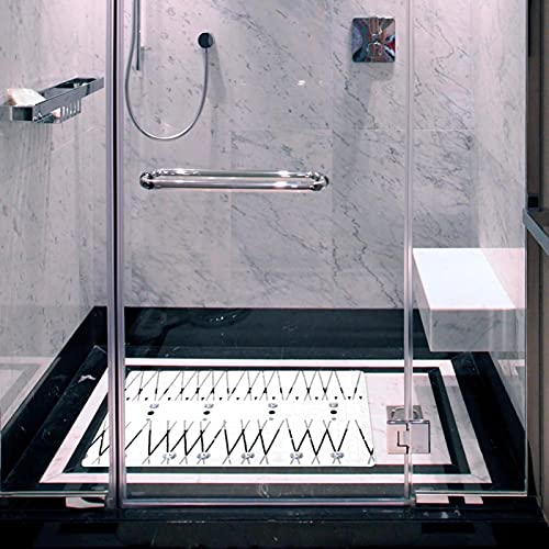 Tapis de baignoire antidérapant texture diamant pop pour douche sûre