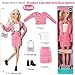 iBayda 6 Pack Fashion 11.5 inch American Toy Prinecess Dolls Playset with Outfits Dress Design and Accessories Like Handbag Hat Crown Necklace Suitcase (Gift Box Package)
