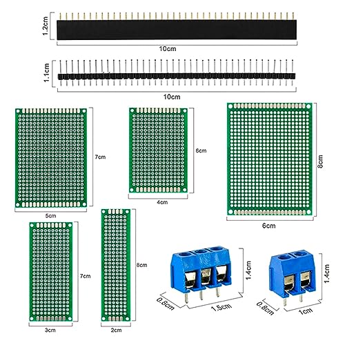 Alnicov 85PCS Double Sided Prototype Universal Printed Circuit Board kit for DIY Soldering Electronic Project - Image 4