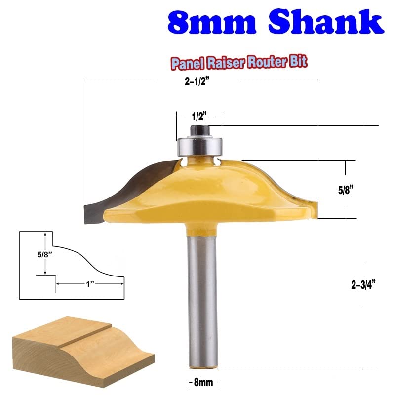 1pc 8mm Gambo Pannello Raiser Router Bit Ogee 1 profondità Lavorazione del Legno Taglierina Punta in Metallo Duro Porta