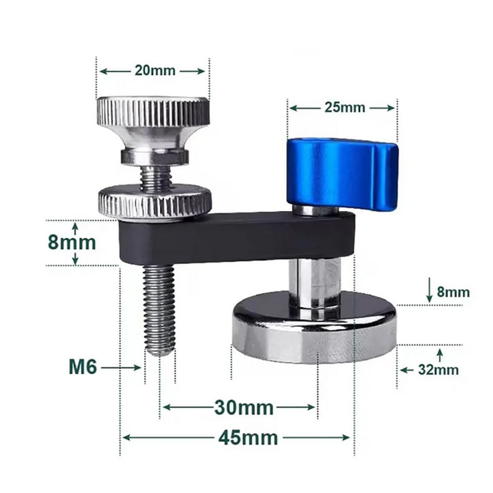Jieotwice Self-Centering Vice with Strong Magnet Locator CNC Workpiece Positioning Magnetic Suction Auxiliary (B)