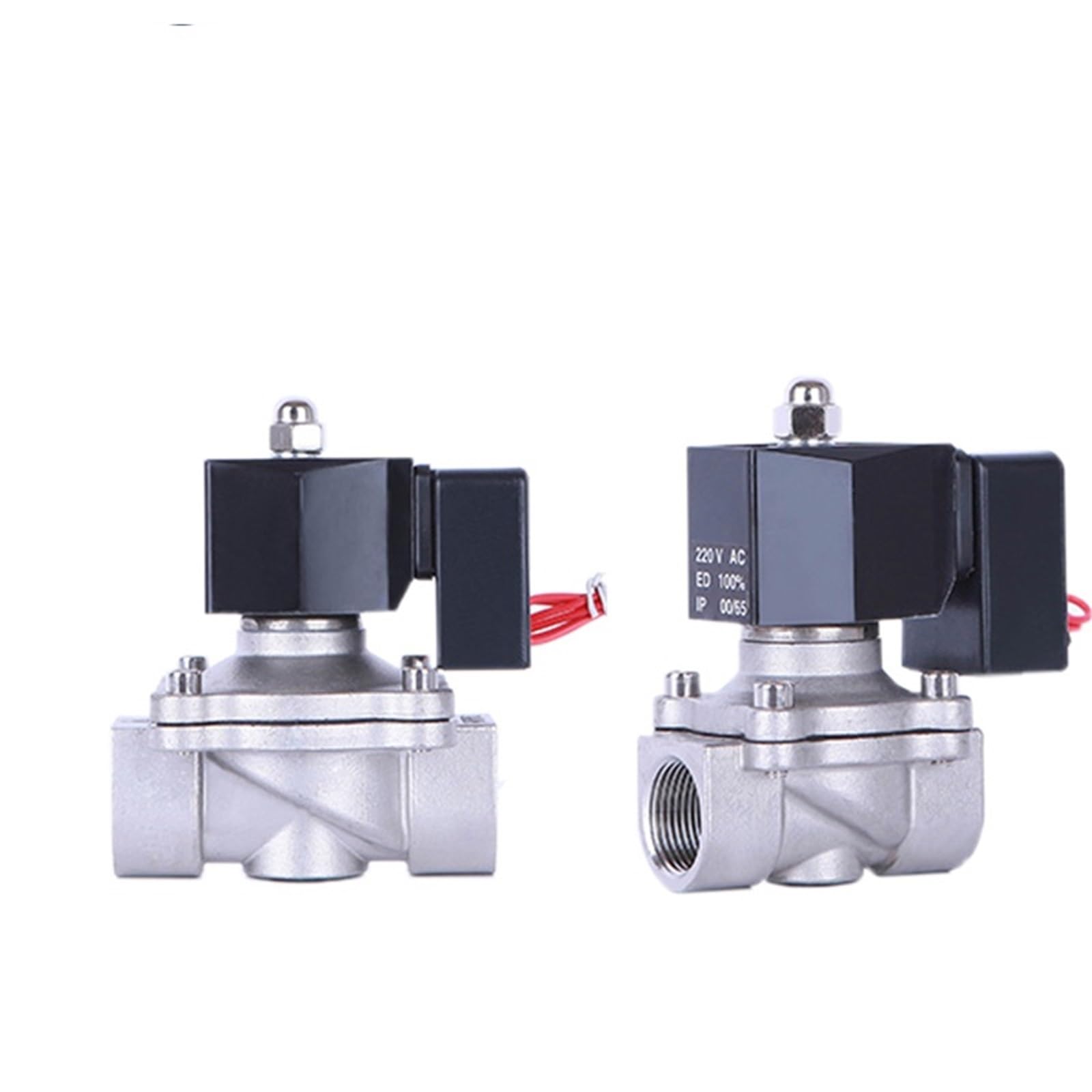 Électrovanne acier inoxydable normalement fermée 1-1/4" NPT 380VAC