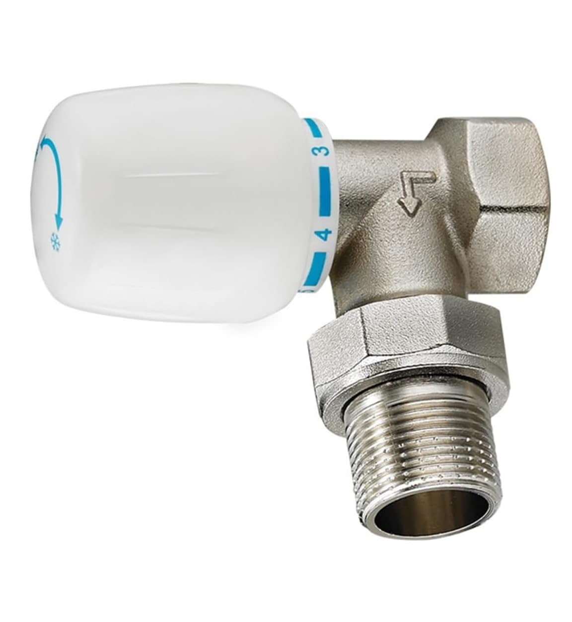Kpkpk One Color Brass Thermostatic Radiator Valve - Straight Type Temperature Control Valve For Underfloor Heating Systems(Straight Type 3/4Inch)